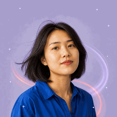 Animated GIF profile picture generated from the same portrait with a looping background effect