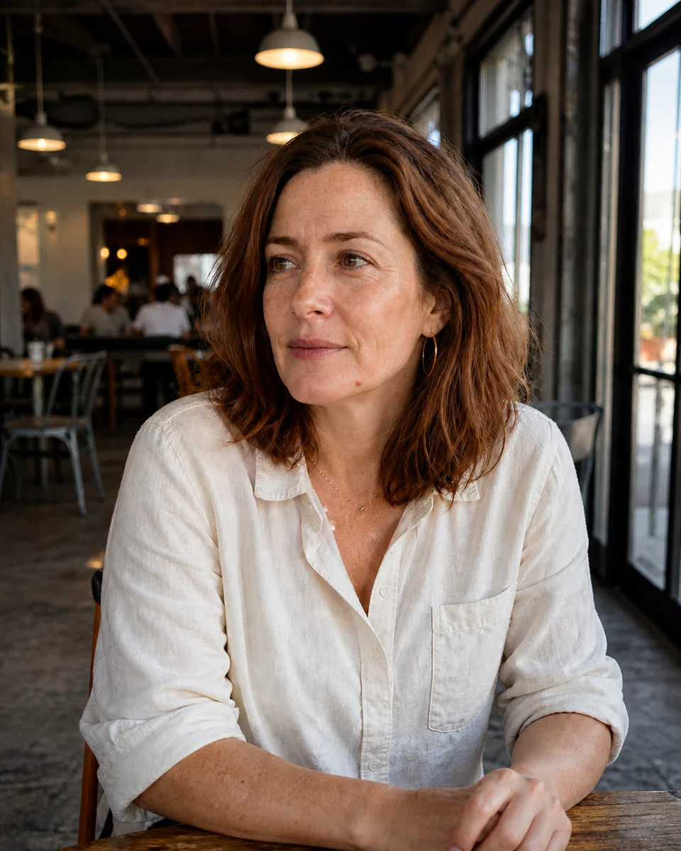 Polished natural portrait created from a clear well-lit source photograph